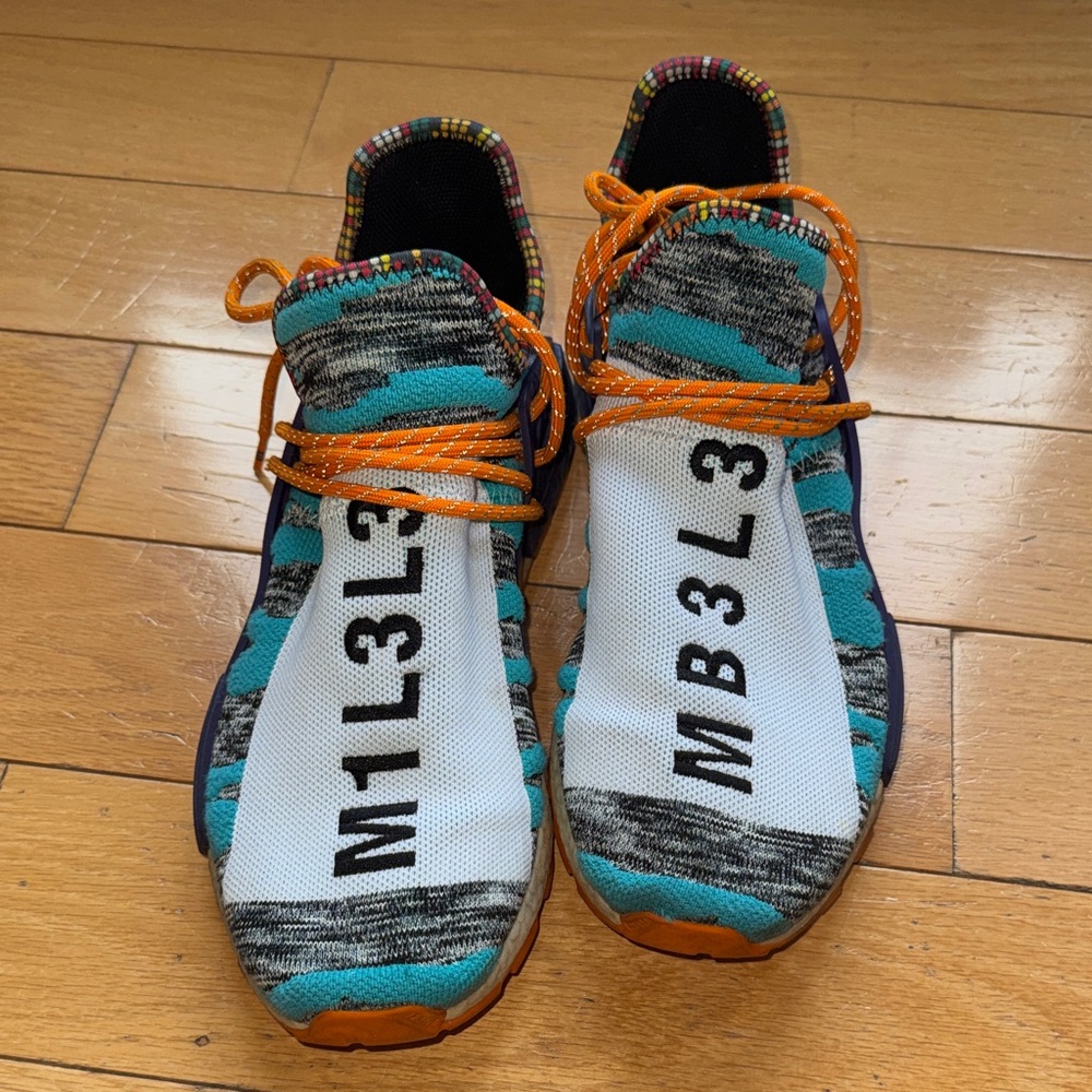 adidas Multicolor Sneakers with Orange Laces